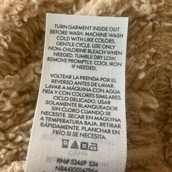 No Boundaries Cozy Tan Women's Jacket Sweater Size XL (16-18) - Picture 6 of 10